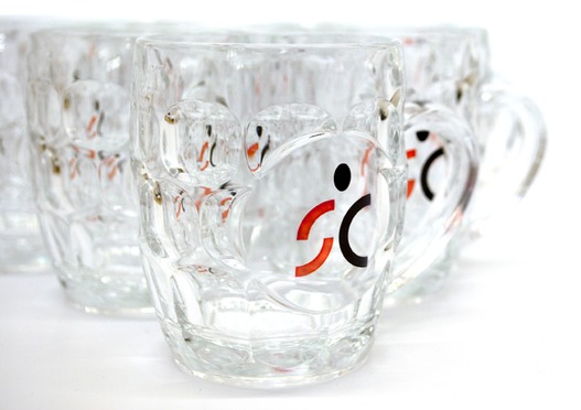 beer glasses on white small